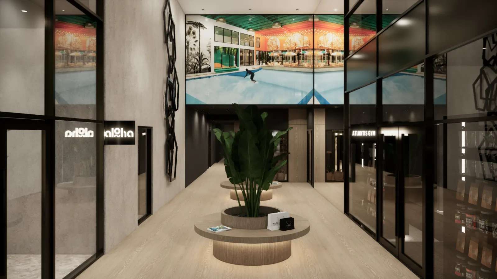 Hall d'entrée du Complexe Aloha